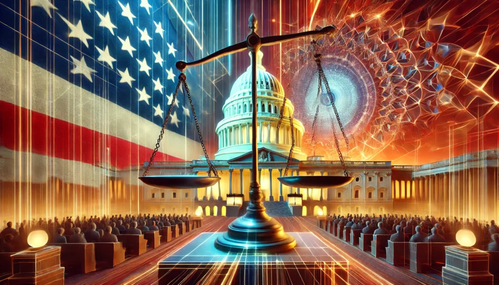 PopulistPolicy.org -- A wide-aspect artistic representation of democratic systems and governance, featuring abstra-- Trump Transition3 PopulistPolicy.org -- A wide-aspect artistic representation of democratic systems and governance, featuring abstra-- Trump Transition3